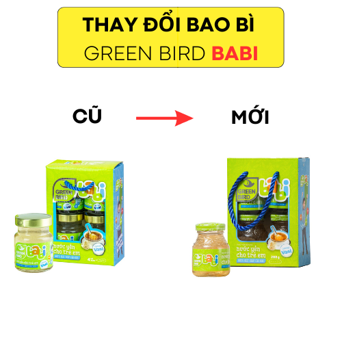 Hình ảnh Lốc Green Bird - Babi Nước Yến Cho Trẻ Em Hương Vani - (4 hũ *72g)