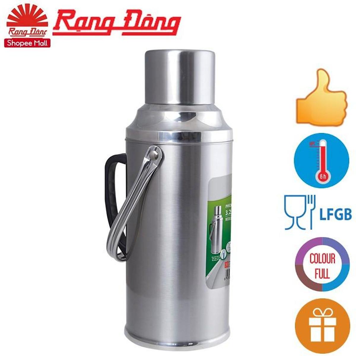 Phích đựng nước 3,2 lít INOX Rạng Đông cao cấp - RD3240 ST1