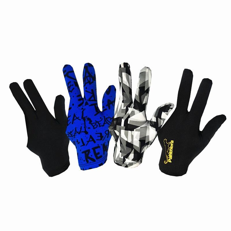 Three Finger Snooker Billiard Cue Glove Lycra Fabrics Embroidery Left Hand Open Pool Fitness Accessories Hot Sale Dropshipping