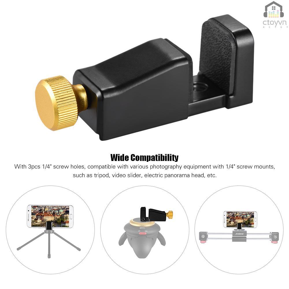 Giá đỡ điện thoại LC-12 mini bằng kim loại điều chỉnh được kèm 3 lỗ vít 1/4" cho iPhone Xiaomi