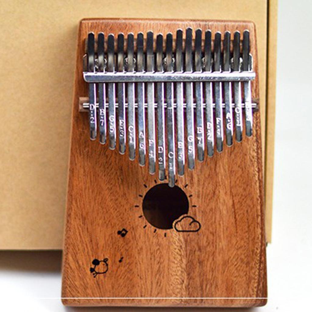 Wooden 17 Keys Kalimba Thumb Piano Musical Instrument Accessory for Piano Lovers