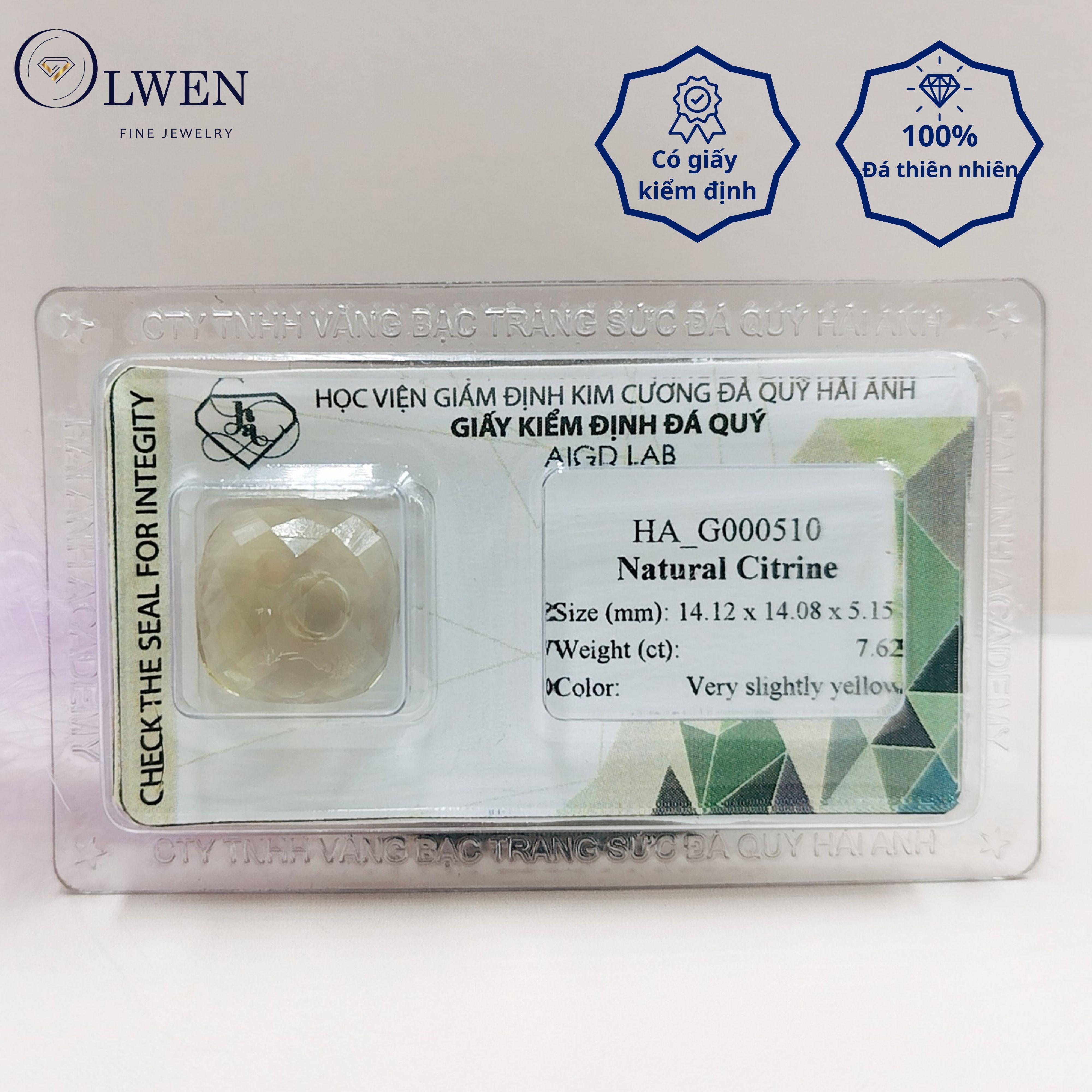 Viên đá thạch anh vàng thiên nhiên HA_G000510
