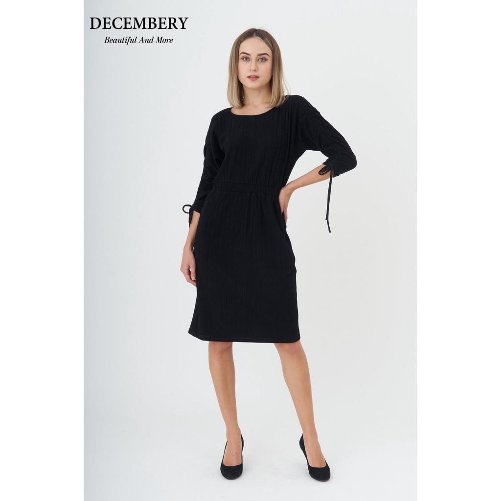 Đầm thun gân Decembery tay lỡ