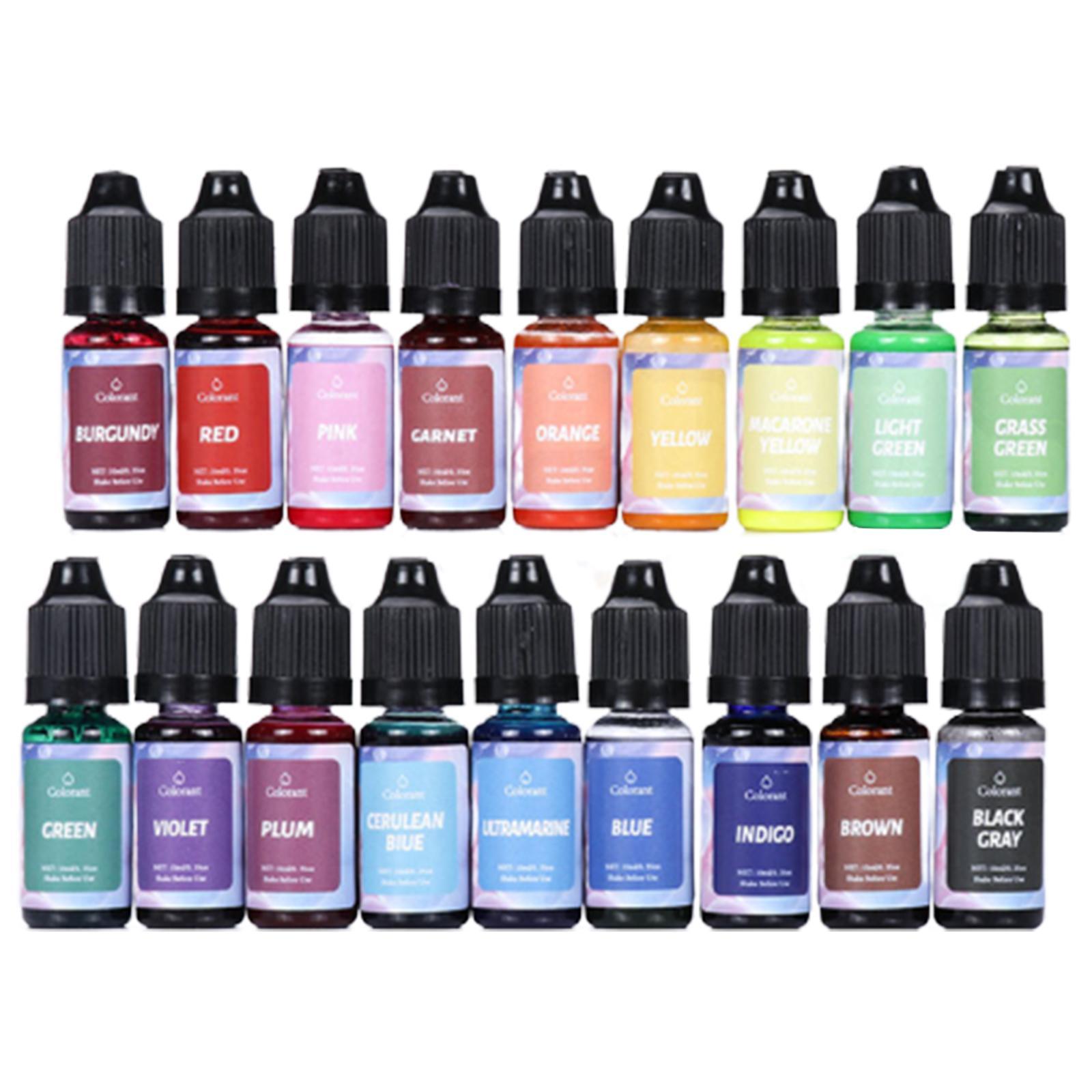 Candle Dye Liquid DIY Soap Making Candle Pigment Soap Coloring Dye 10ml Each
