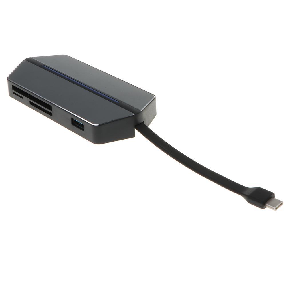 8 in 1 USB Type-C to 4K HDMI USB 3.0 Card Reader Hub Adapter for Macbook