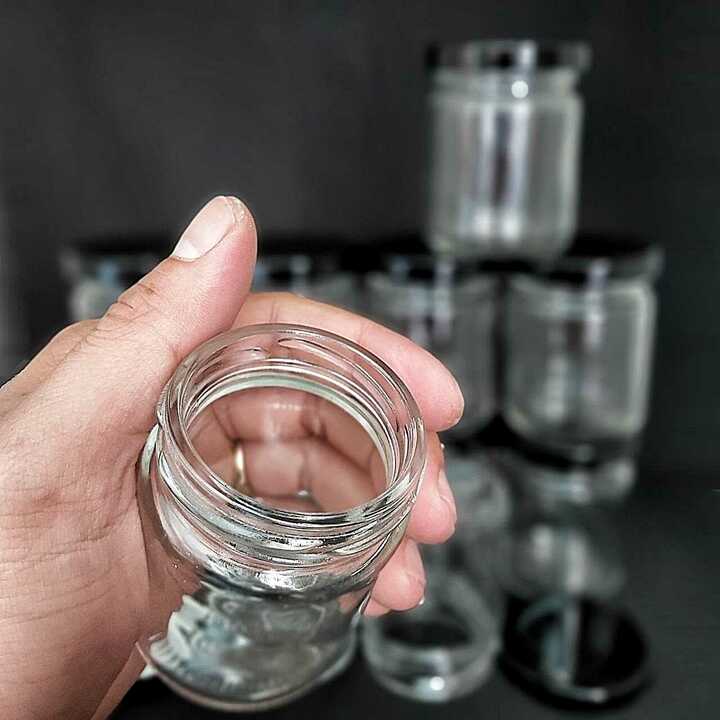 Hũ Chưng Yến Thủy Tinh 100ml mẫu Trụ Tròn - nắp thiếc đen - hũ đựng gia vị, sữa chua, tổ yến, mật ong, dầu dừa, sữa ong chúa, thực phẩm, mỹ phẩm
