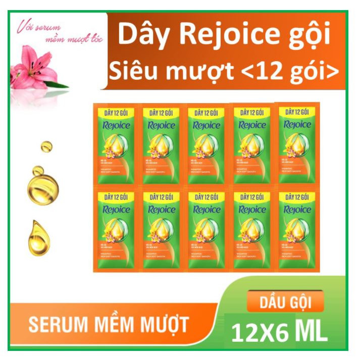 Dầu gội Rejoice Siêu mượt Dây 12 gói