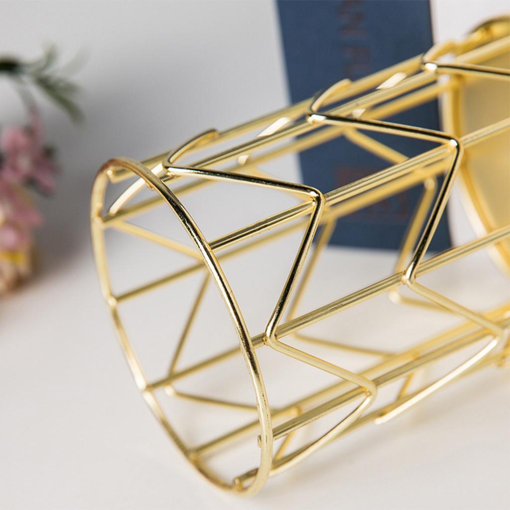European   Wire Pencil Holder  School Office Golden