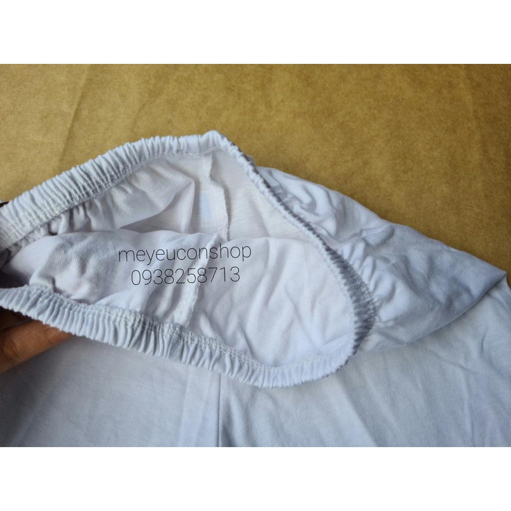 QUẦN DÀI COTTON TRẮNG BO CHO BÉ - BIBO KIM THU