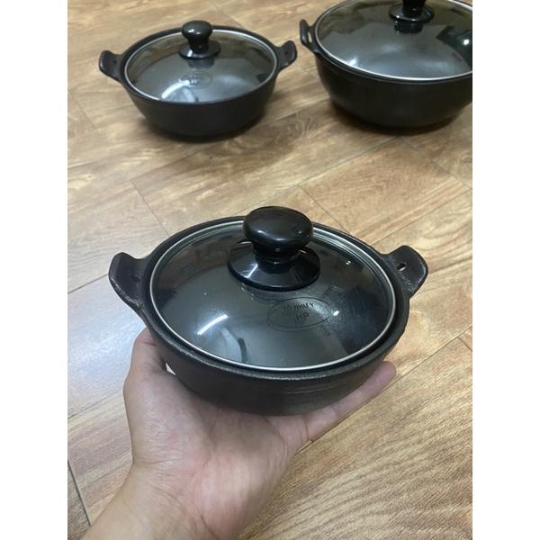 Nồi gang chống dính kho thịt cá, nấu lẩu size 16, 21, 25cm