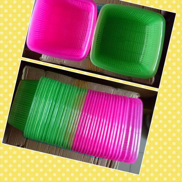 Set 10 cái rổ nhựa vuông , tròn màu sắc