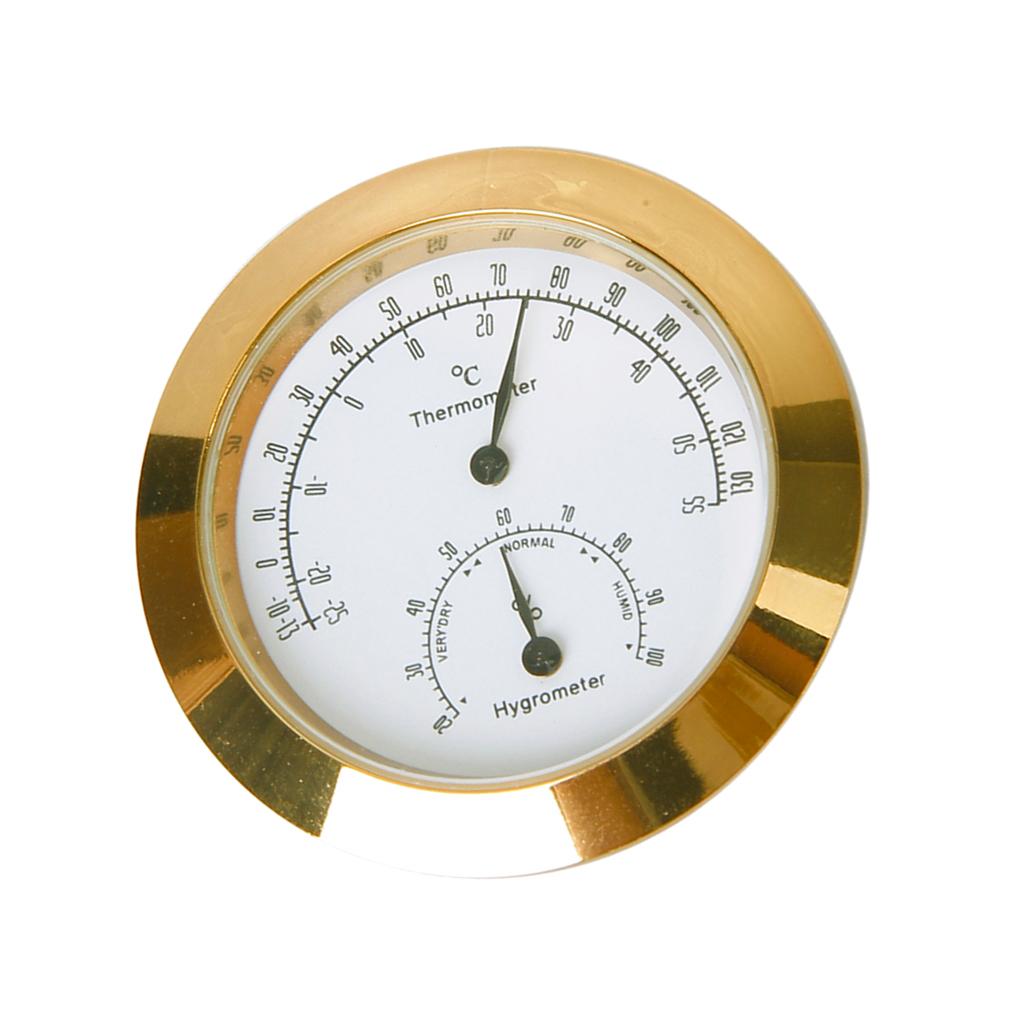 Guitar Thermometer Hygrometer, Golden