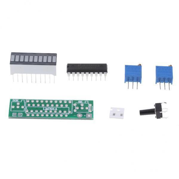 2-7pack Battery Power LED Bar Display Module Kits 10 Segments DIY LM3914 Kits