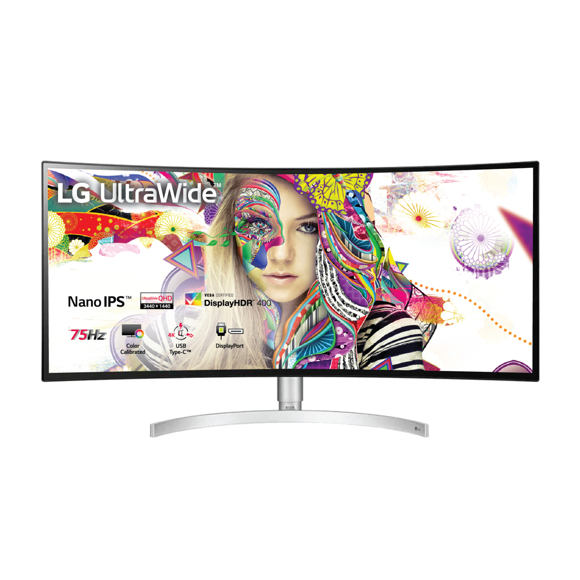 Màn Hình Cong LG 34WK95C-W 34'' 21:9 UltraWide QHD (3440 x 1440) 5ms 75Hz Nano IPS VESA DisplayHDR 400 Radeon FreeSync Stereo Speaker (7W x 2) - Hàng Chính Hãng