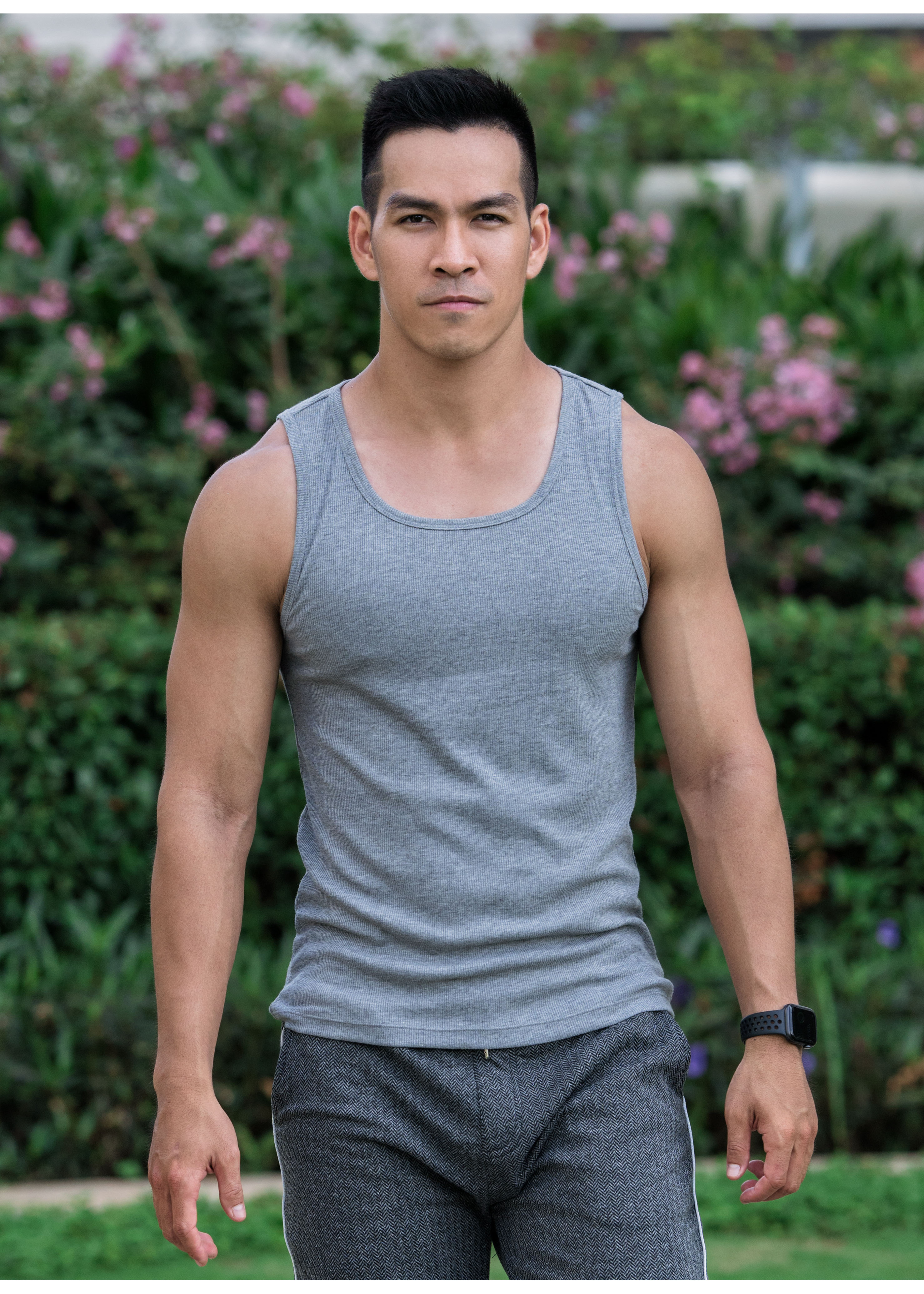 Áo thun gân 3 lỗ, áo tank top, áo nam tập gym chất cotton thương hiệu Fezzio