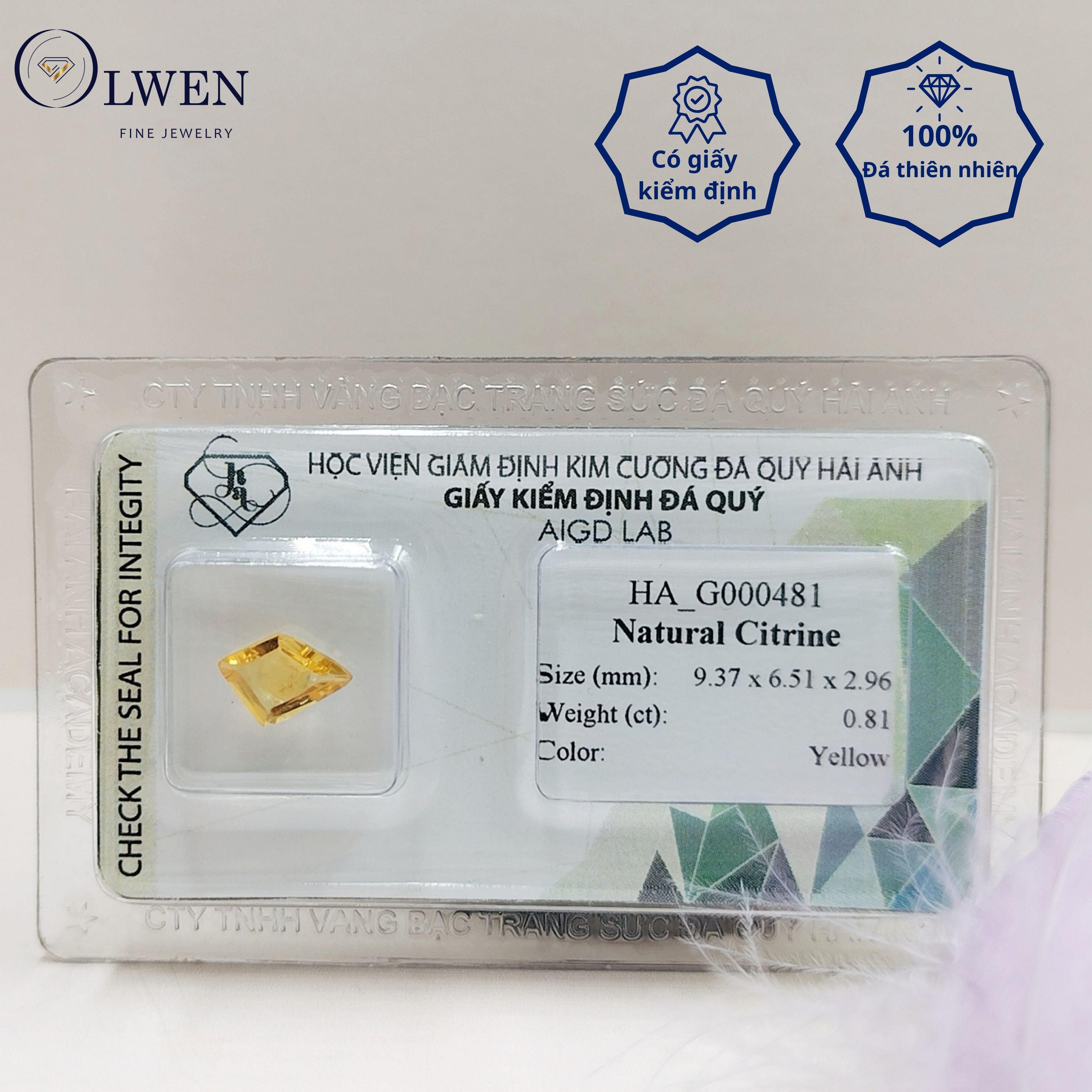 Viên đá thạch anh vàng thiên nhiên HA_G000481