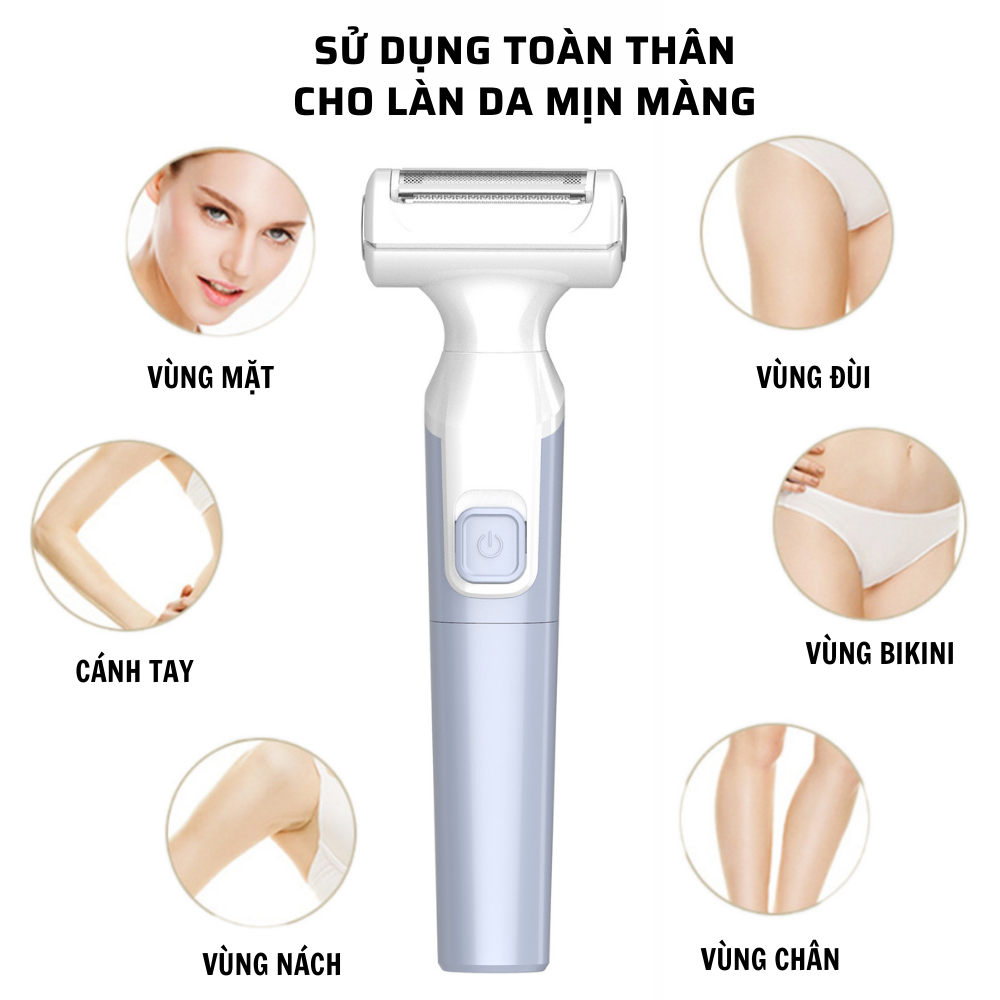 Máy cạo lông điện đa năng cho nữ Boorui SF2200 - Dao triệt lông phần tay, chân, nách, bikini.. thẩm mỹ cho phái đẹp - Hàng loại 1