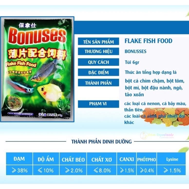 Flake Fish Food | Thức Ăn Tổng Hợp Dạng Lá | Đầy Đủ Dinh Dưỡng Cho Cá Nhỏ, Cá Thuỷ Sinh Khác
