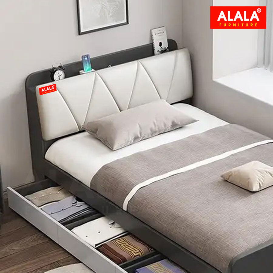 Giường ngủ ALALA15 + 3 hộc kéo / Miễn phí vận chuyển và lắp đặt/ Đổi trả 30 ngày/ Sản phẩm được bảo hành 5 năm từ thương hiệu ALALA/ Chịu lực 700kg