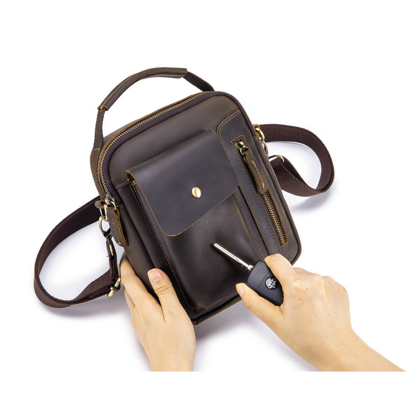 Túi đeo chéo nam DA BÒ THẬT cao cấp phong cách mới – BEE GEE DCN9414