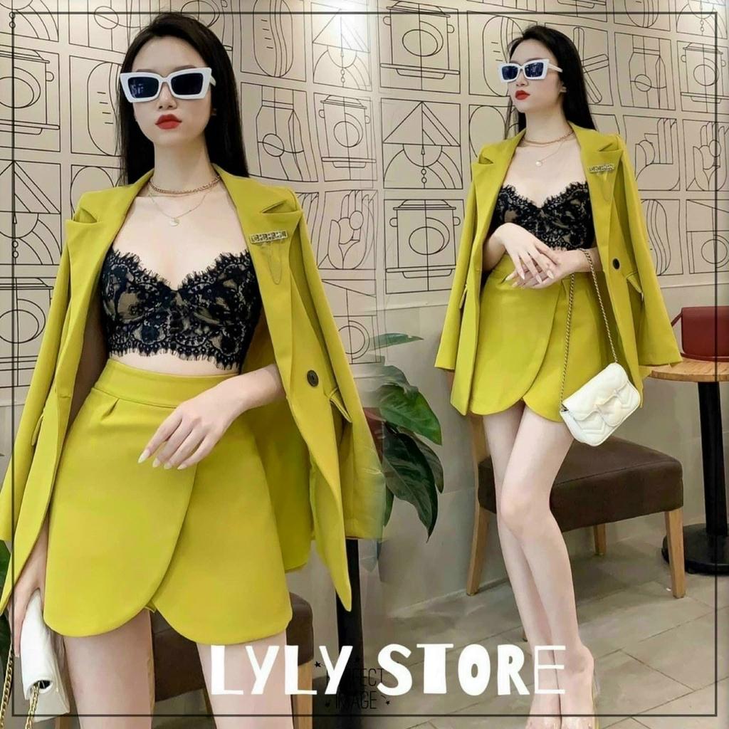 Set bộ đồ vest không kèm lót xinh xắn không kém phần sang chảnh dành cho các tình yêu đi chơi Kgia fashion