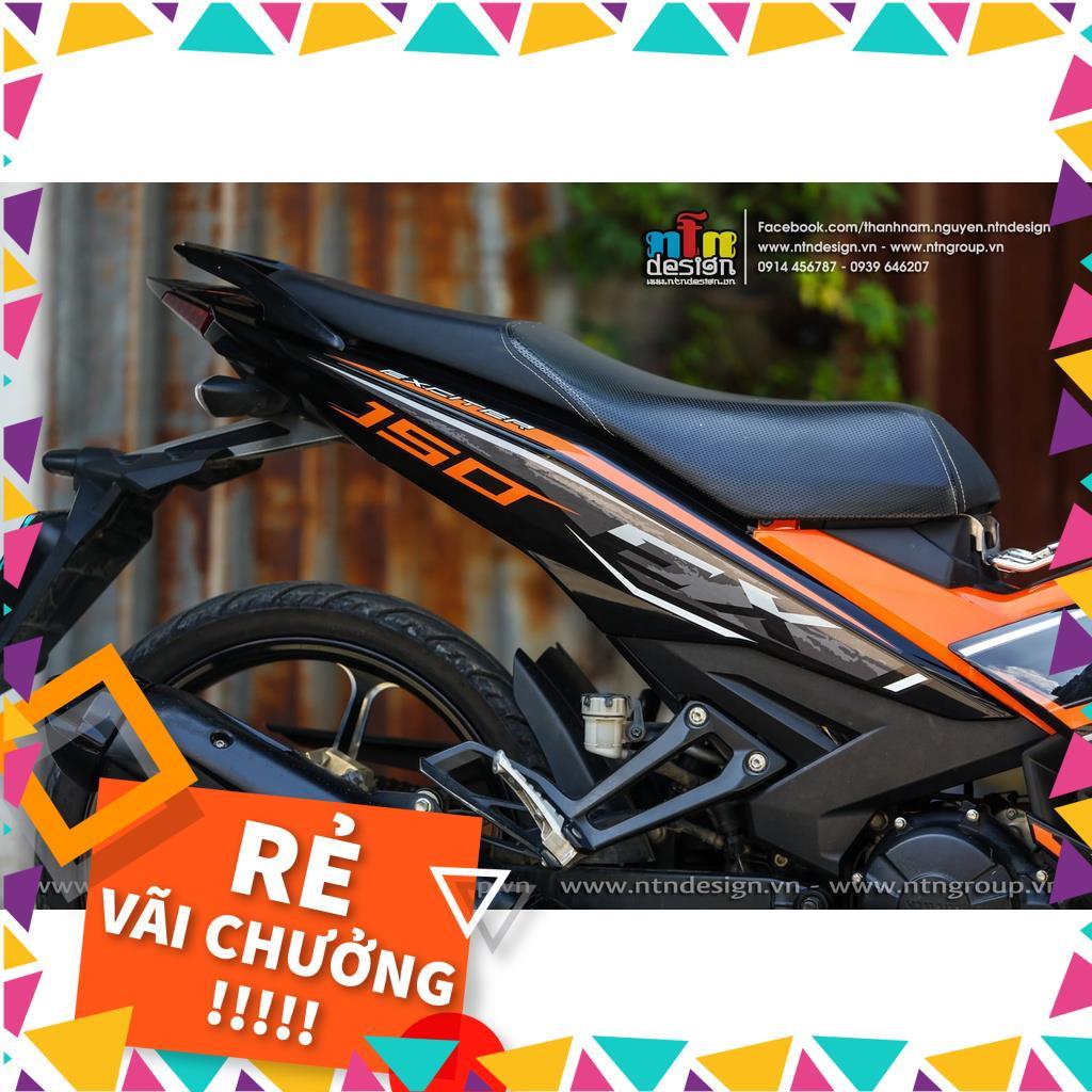 Tem Rời Exciter 150 Mẫu Cam Đen Xám Chữ Ex