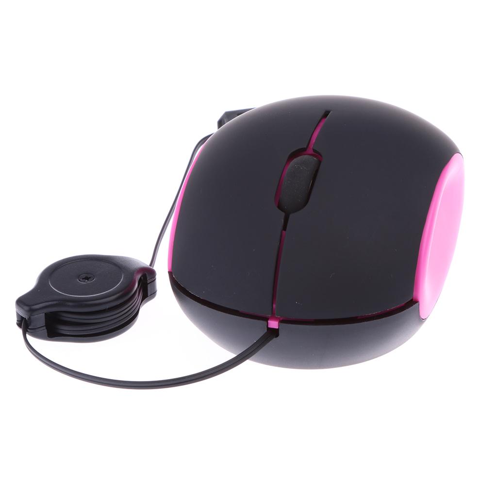 Retractable 1000 DPI USB Optical Scroll Mouse Mice for PC Laptop Computer