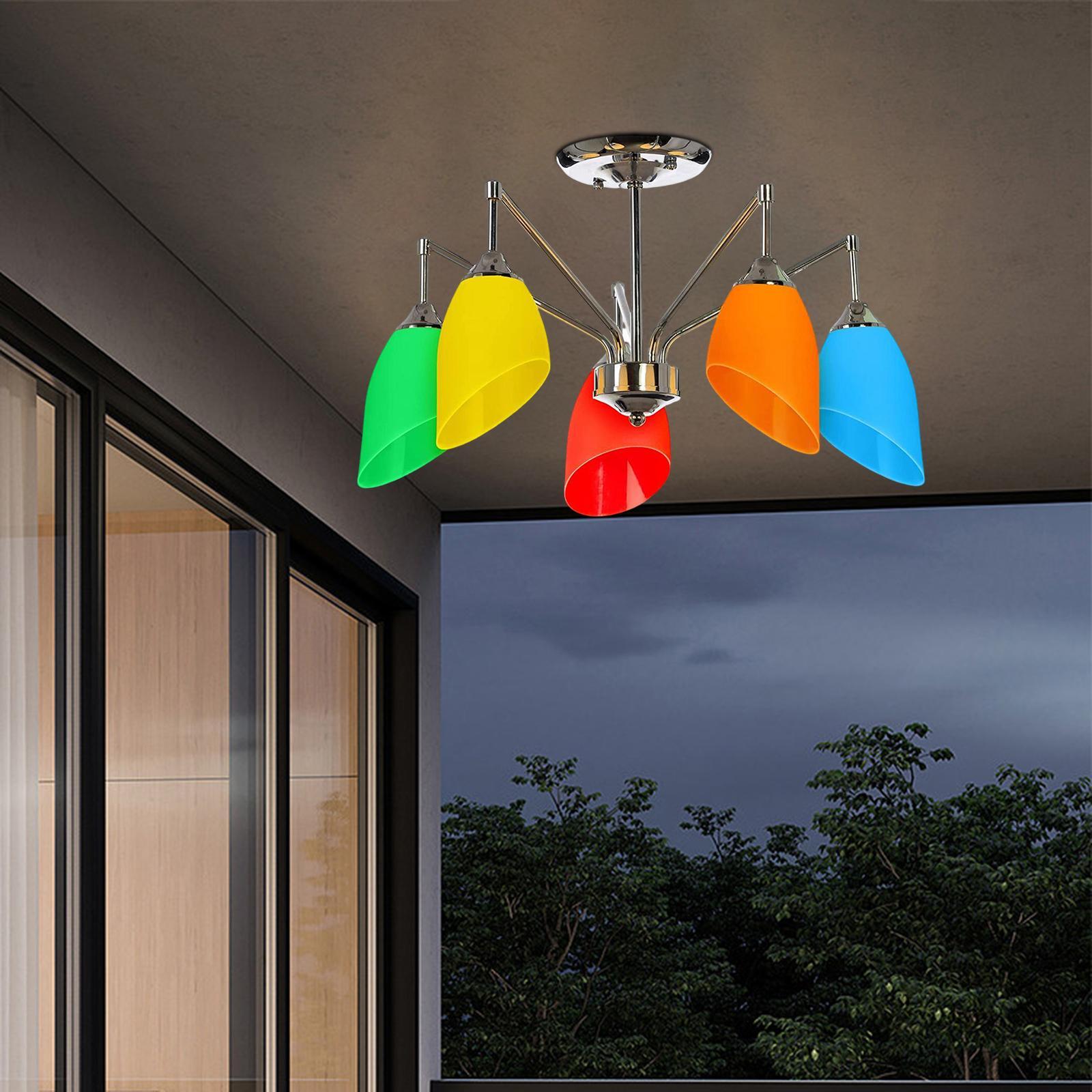 5 Pack Lampshade Lamp Shade 5.35 inch High, 4.33 inch Diameter, 1.65 inch Fitter for Living Room LED Floor Lamp Ceiling Fan Light
