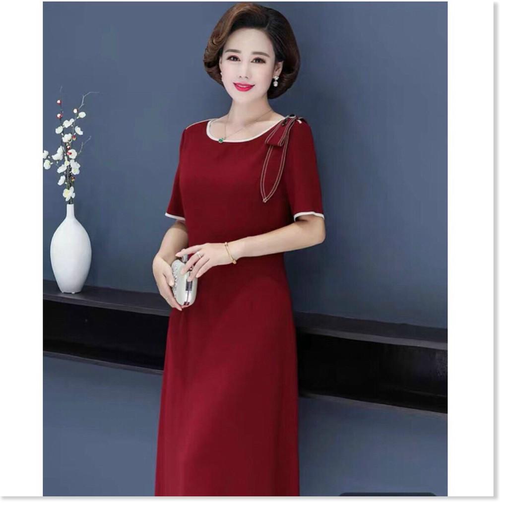 ĐẦM COTTON LẠNH SUÔNG VAI NƠ CÀI PHỤ KIỆN