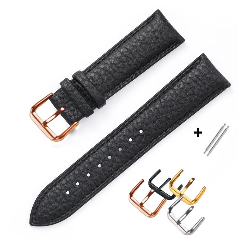 Dây đồng hồ da bê mềm họa tiết da trâu BO-29 KHÓA CÀI chống thấm nước 12 14 16 18 20 22mm