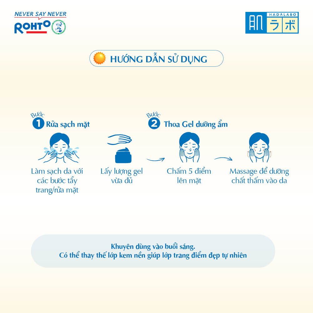 Kem dưỡng ẩm chống nắng ban ngày Hada Labo Koi-Gokujyun UV White Gel SPF50+ PA++++ RMV-RJ-HDLB-UWG