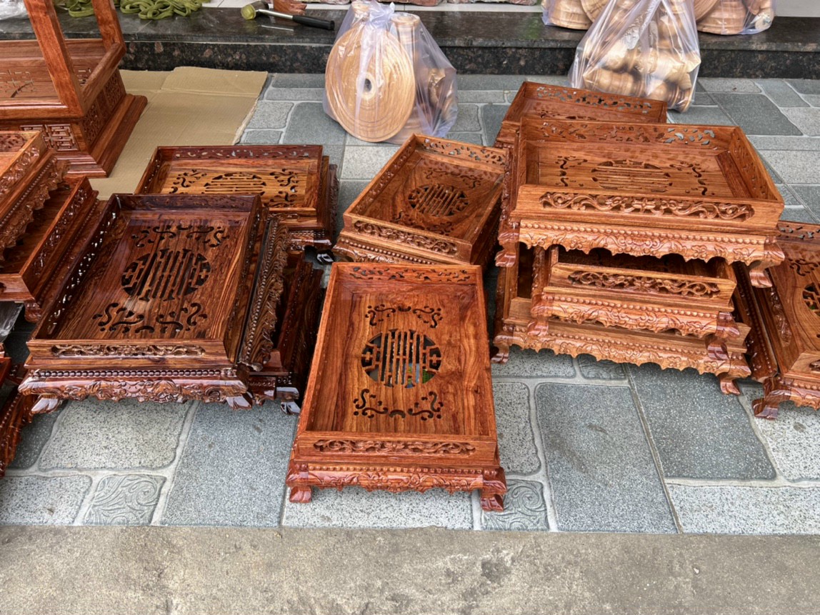 Khay trà gỗ hương chân đỉnh