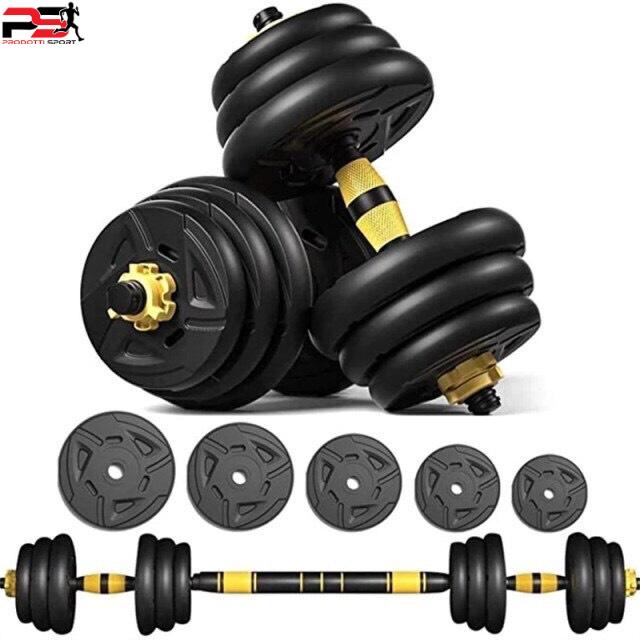Bộ Tạ tay 40KG 2 in 1 kết hợp tạ đẩy tạ đòn, dụng cụ tập gym đa năng