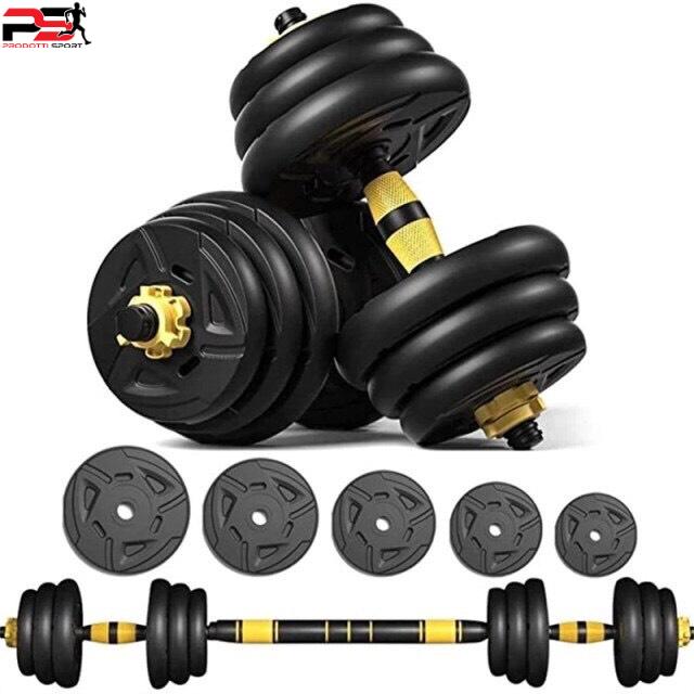 bộ Tạ tay 40KG 2 in 1 kết hợp tạ đẩy tạ đòn, dụng cụ tập gym đa năng