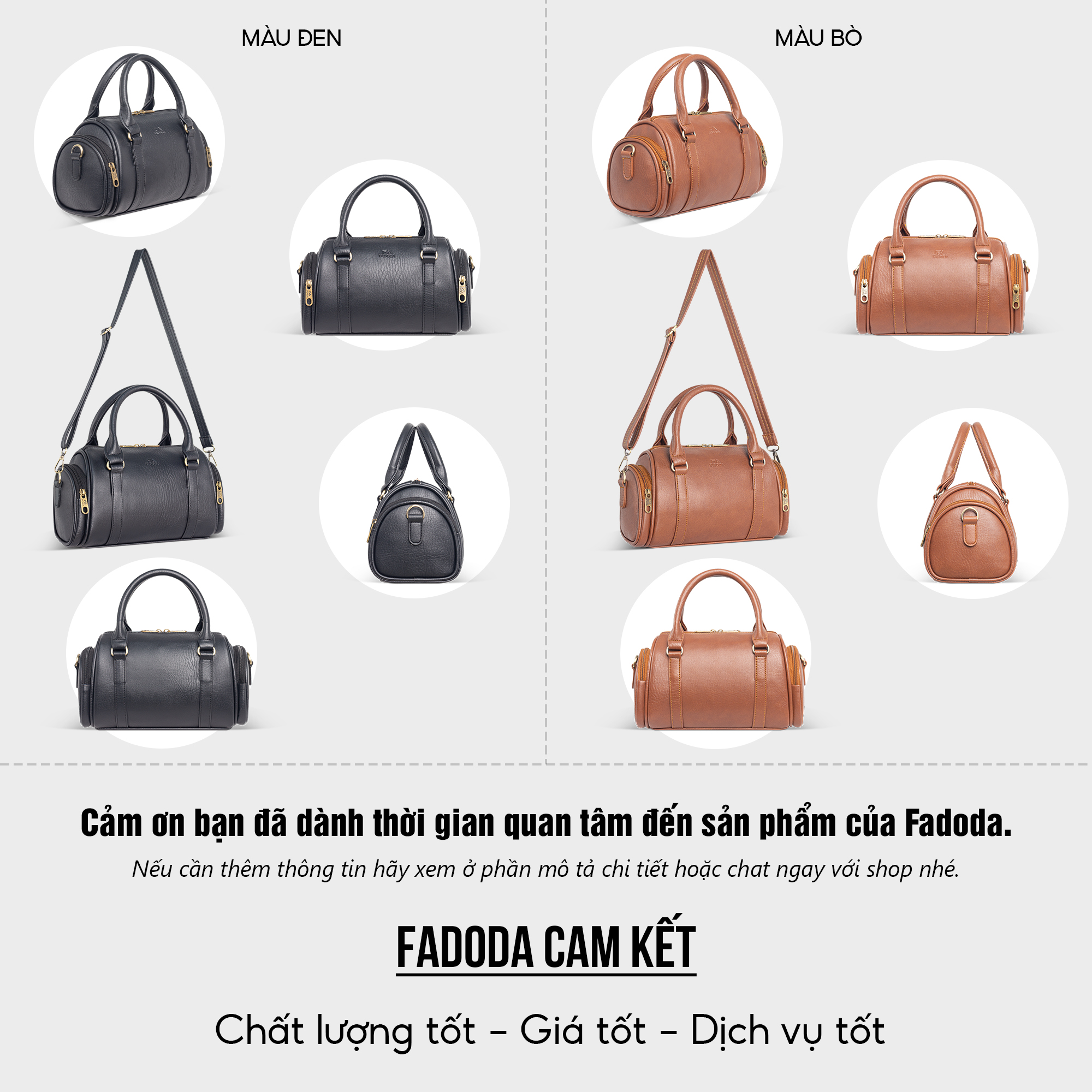 Túi trống mini đeo chéo thời trang Fadoda FTR1