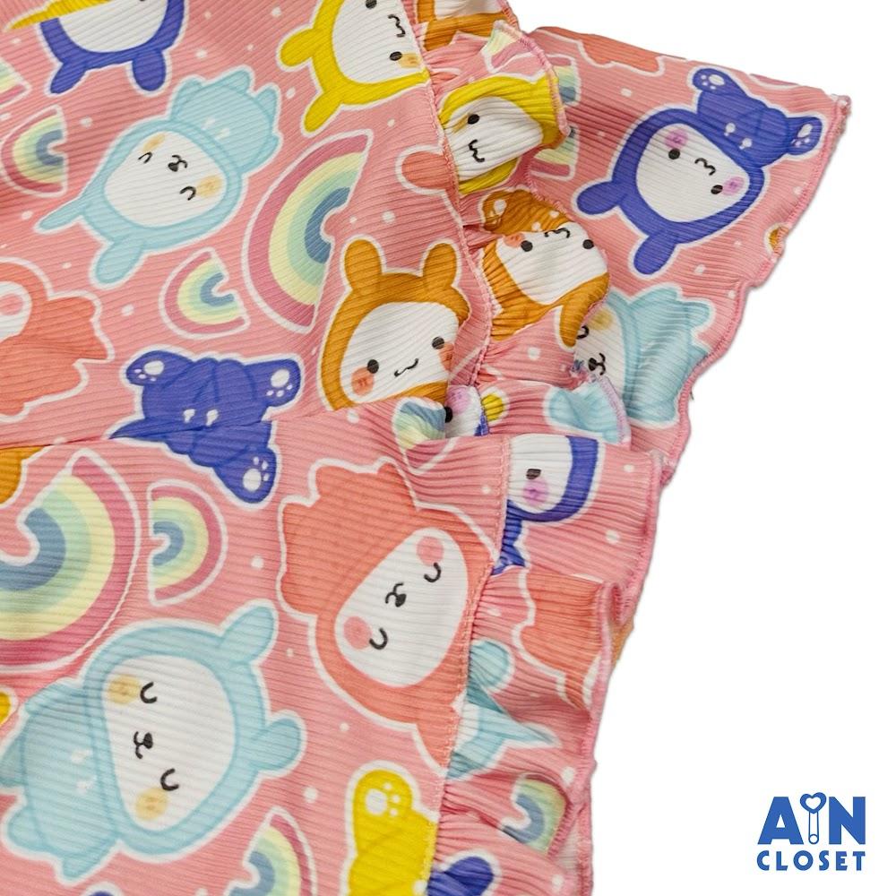 Bộ quần áo Ngắn bé gái hoạ tiết Em Bé Cầu Vồng Thun Cotton - AICDBGKODNH6 - AIN Closet