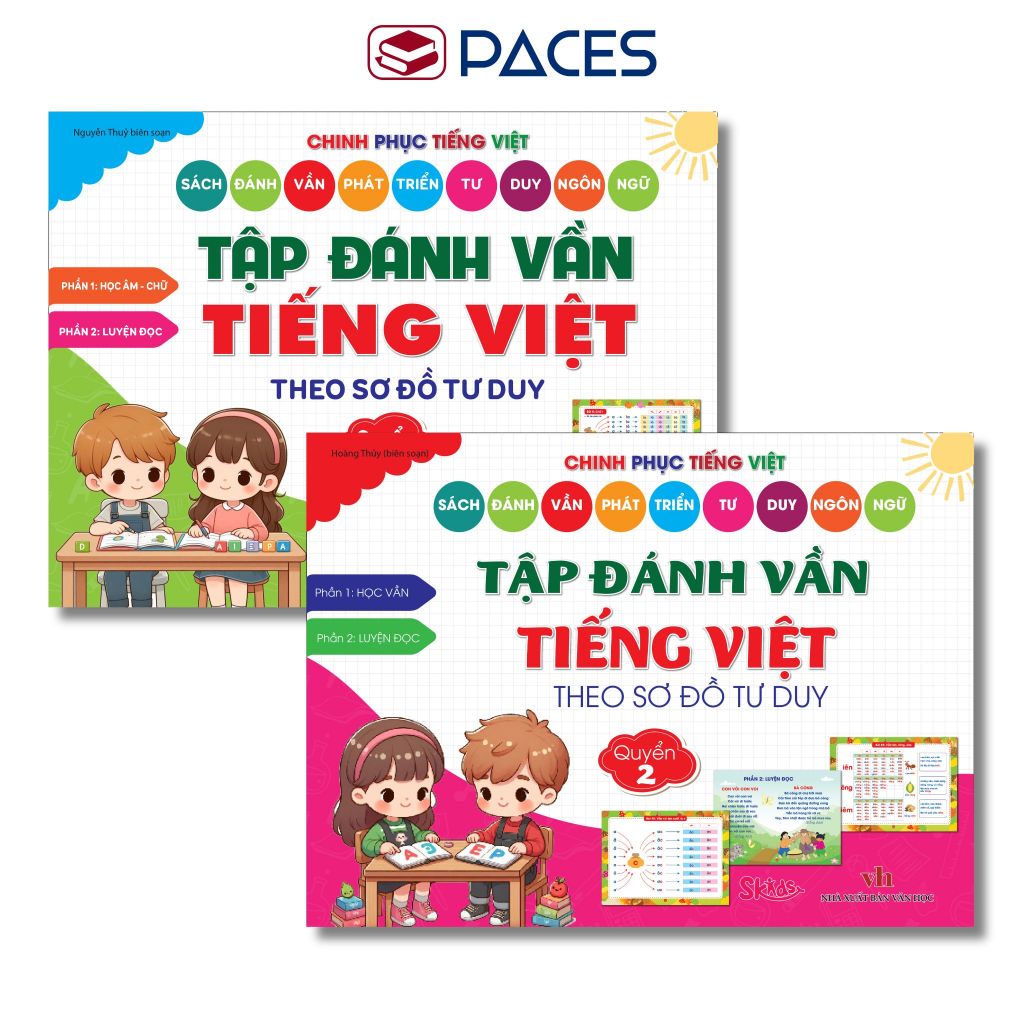 Sách - Tập Đánh Vần Tiếng Việt Theo Sơ Đồ Tư Duy Cho Bé Từ 4 Tới 7 Tuổi - SKIDS
