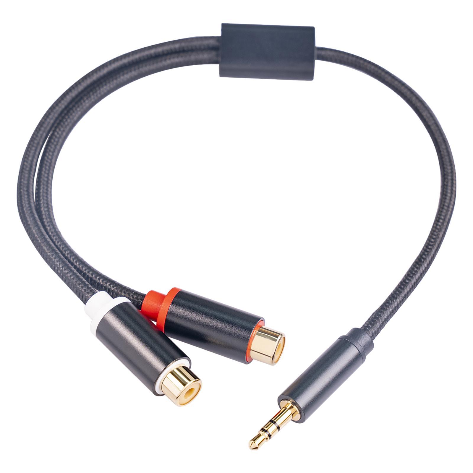 12" Stereo Audio Cable Gold Plated Jack Plug for HiFi Stereo System Speakers