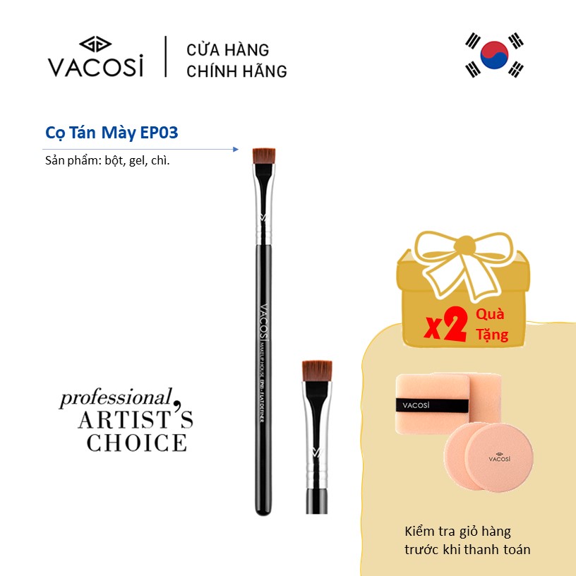 Cọ Định Hình Mày Đầu Bằng PRO VACOSI - EP03 Flat Definer (ĐẦU CỌ DẸP)