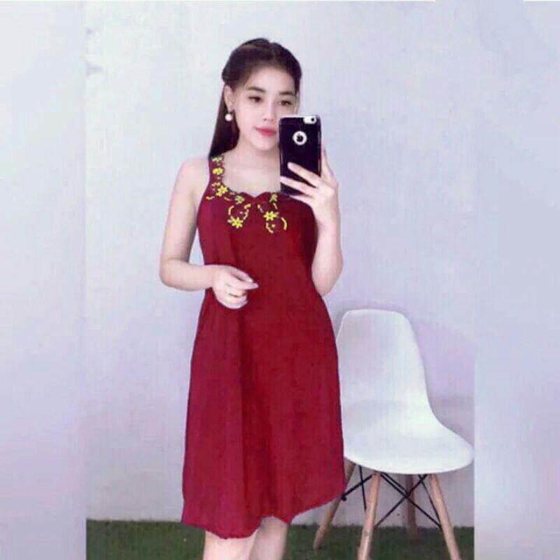 Đầm Thun Lạnh Loại 1 Ảnh Thật Size 40_55kg