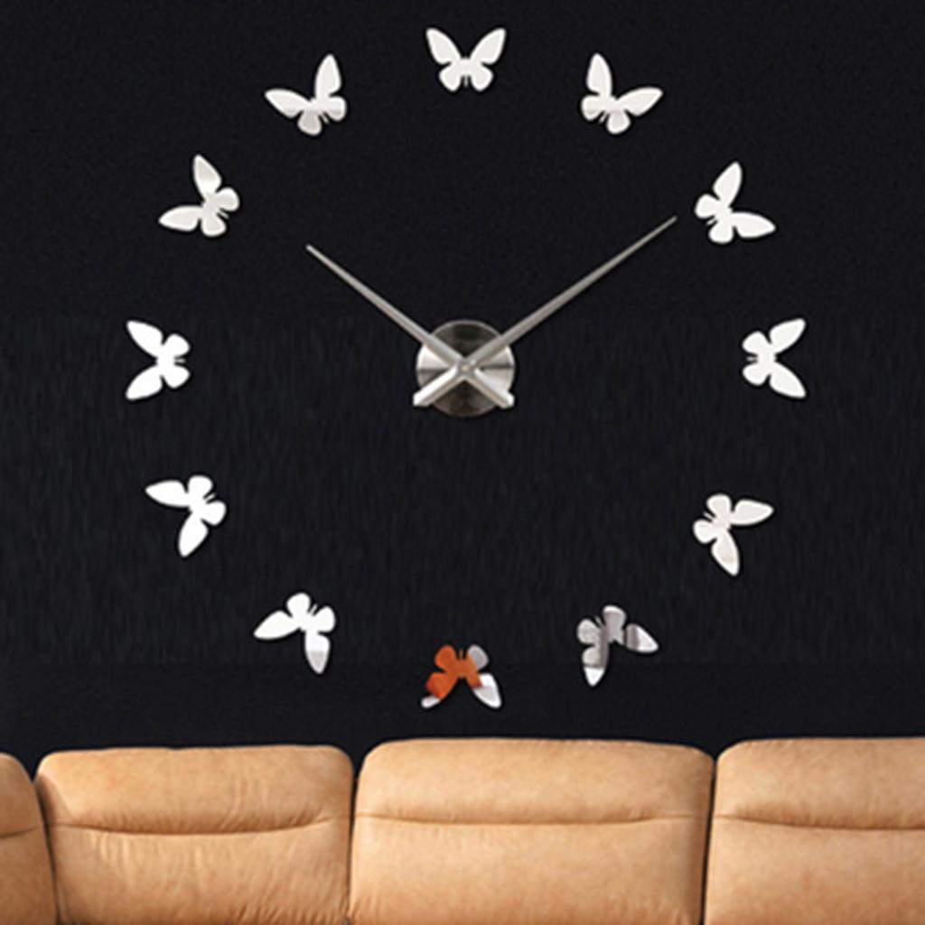 3D Mirror Sticker Wall Clock Removable Decal Vinyl Art Wall Sticker Clock