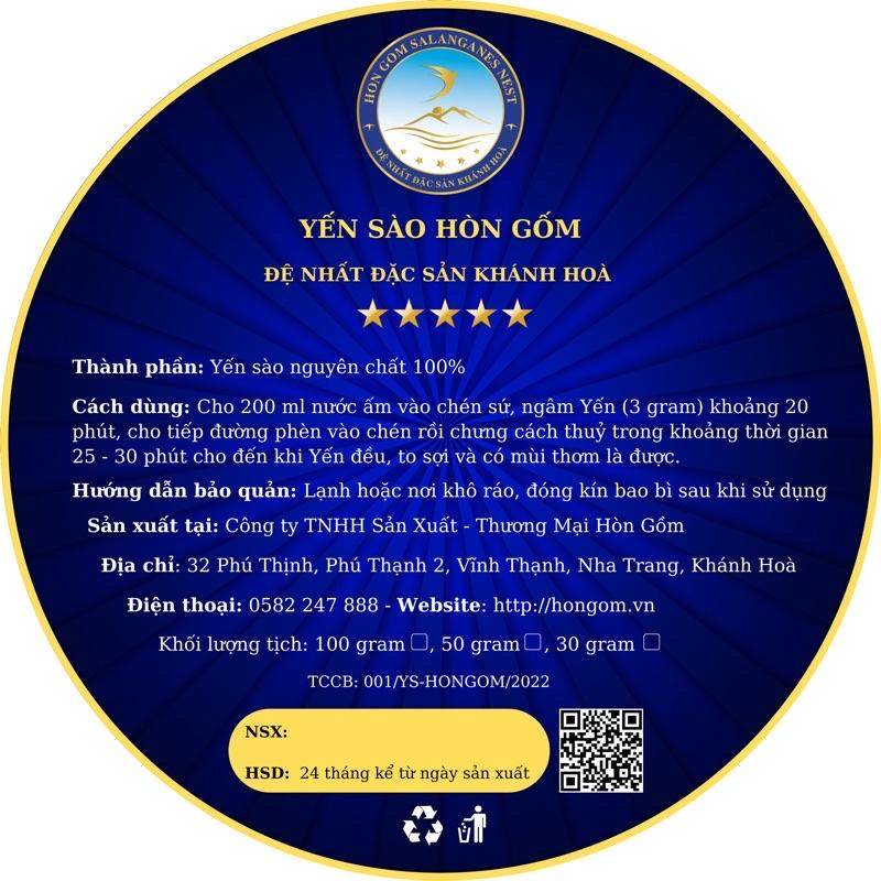 [Hộp 50/100g] Yến Sào Khánh Hoà Tinh Chế Cao Cấp V1 - Yến Sào Hòn Gốm Chính Hiệu Khánh Hoà - HON GOM SANLANGANES NEST