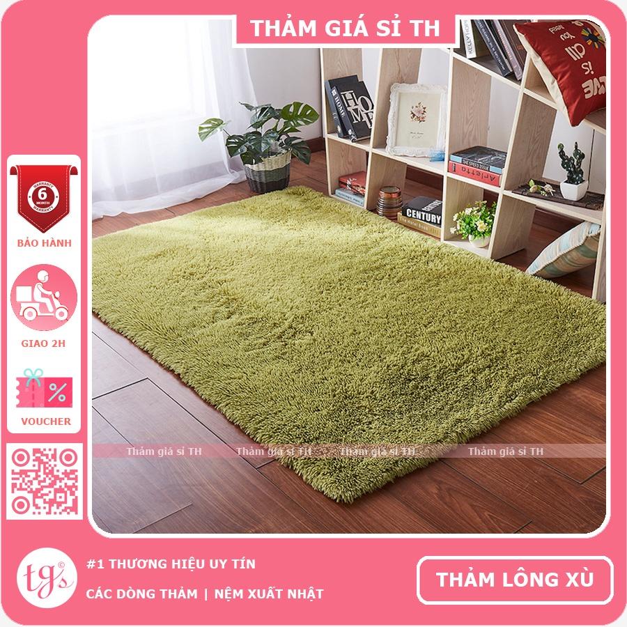Thảm Lông Xù Màu Xanh Cỏ | 100x160cm | Thảm Trang Trí Phòng Khách - Phòng Ngủ - Thảm Trải Sofa - Thảm Dành Cho Bé