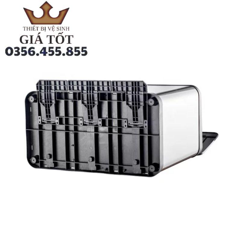 Thùng rác inox 3 ngăn đạp chân