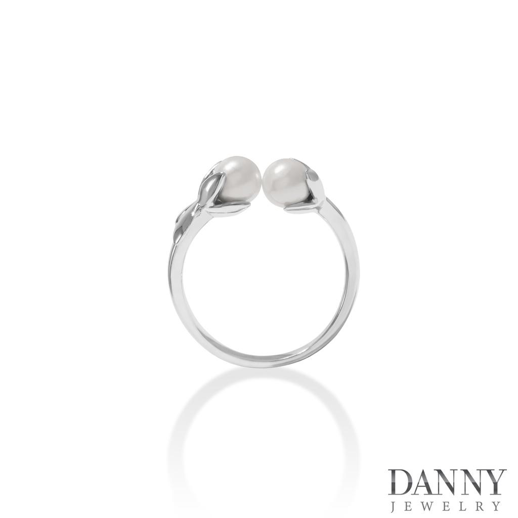 Nhẫn Nữ Bạc 925 Danny Jewelry Đính Ngọc ốc Xi Rhodium SPLRA652