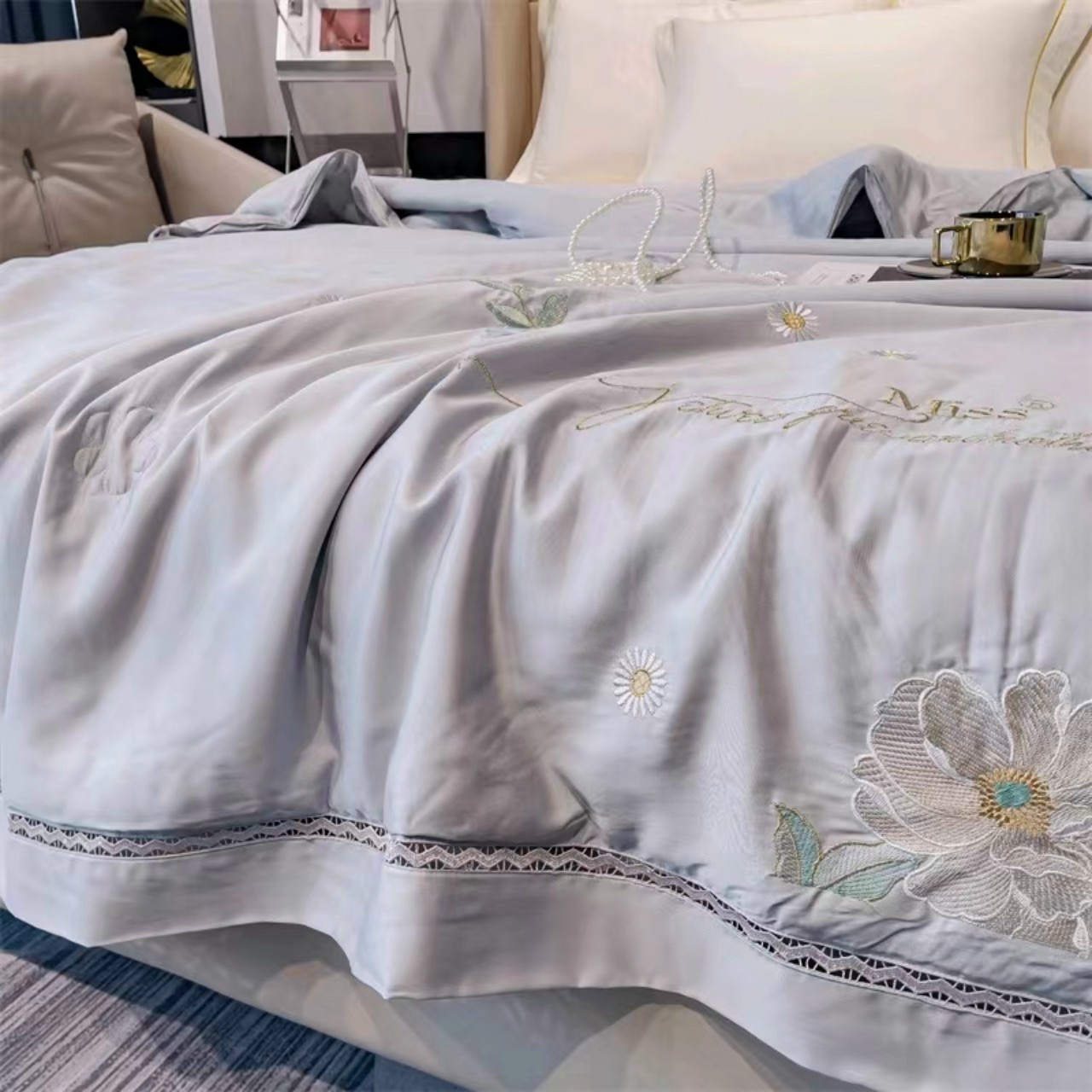 Chăn hè tencel.MODAL chất liệu mềm mát hoa văn hiện đại