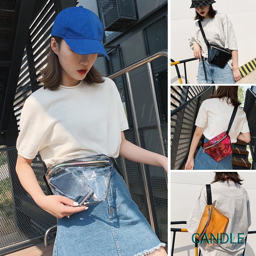 Túi Đeo Hông Bằng Nhựa Pvc Trong Suốt Cá Tính Cho Nữ