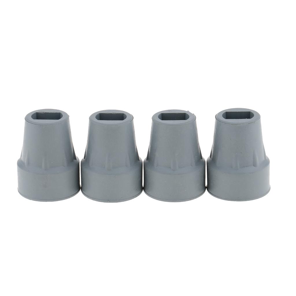 Trekking Pole Hiking Walking Stick Tips Anti-skid Cane Crutch End Feet 4Pcs