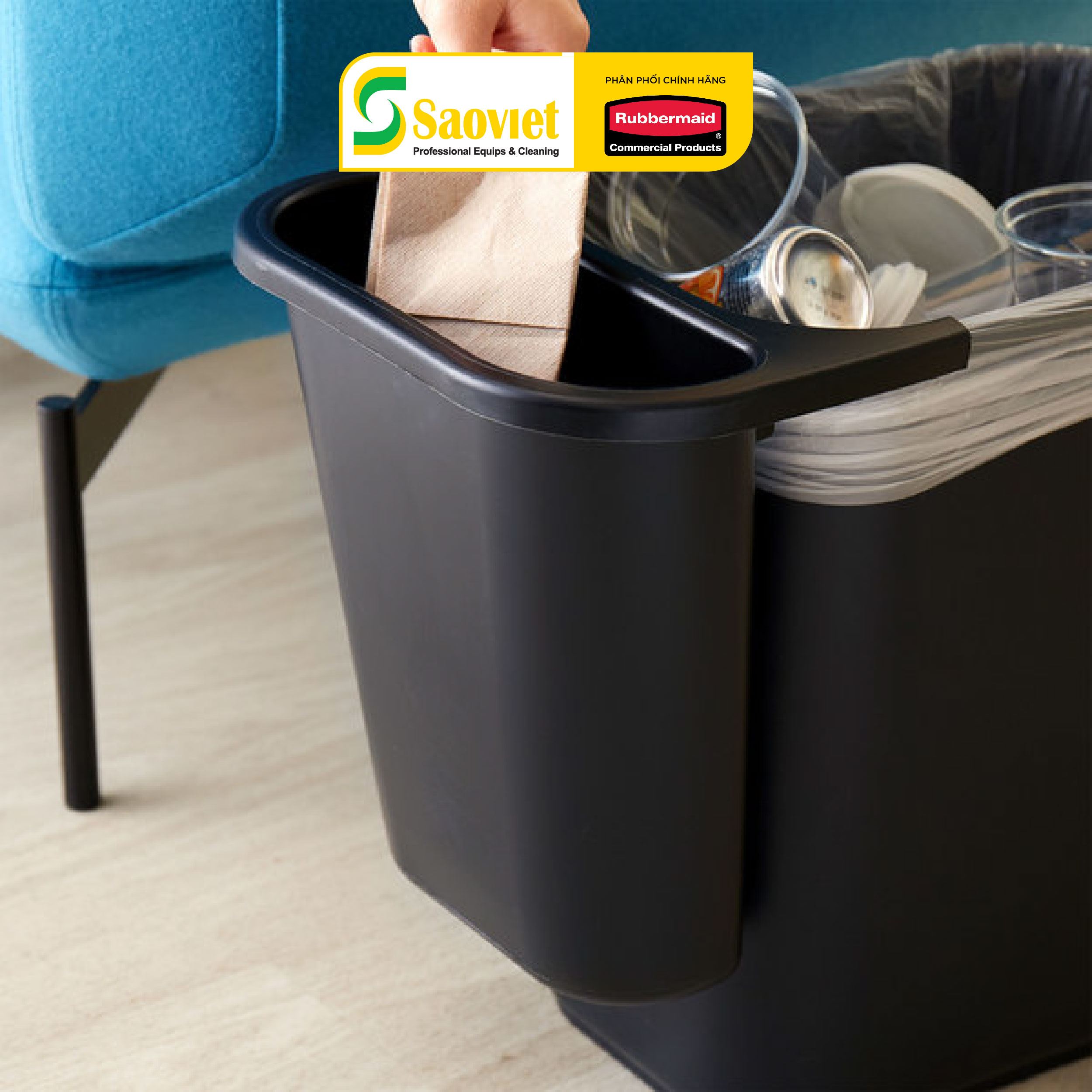 Thùng Rác Phụ Cao Cấp RUBBERMAID (Chính Hãng) - SKU: FG295073 | SAOVIETCO