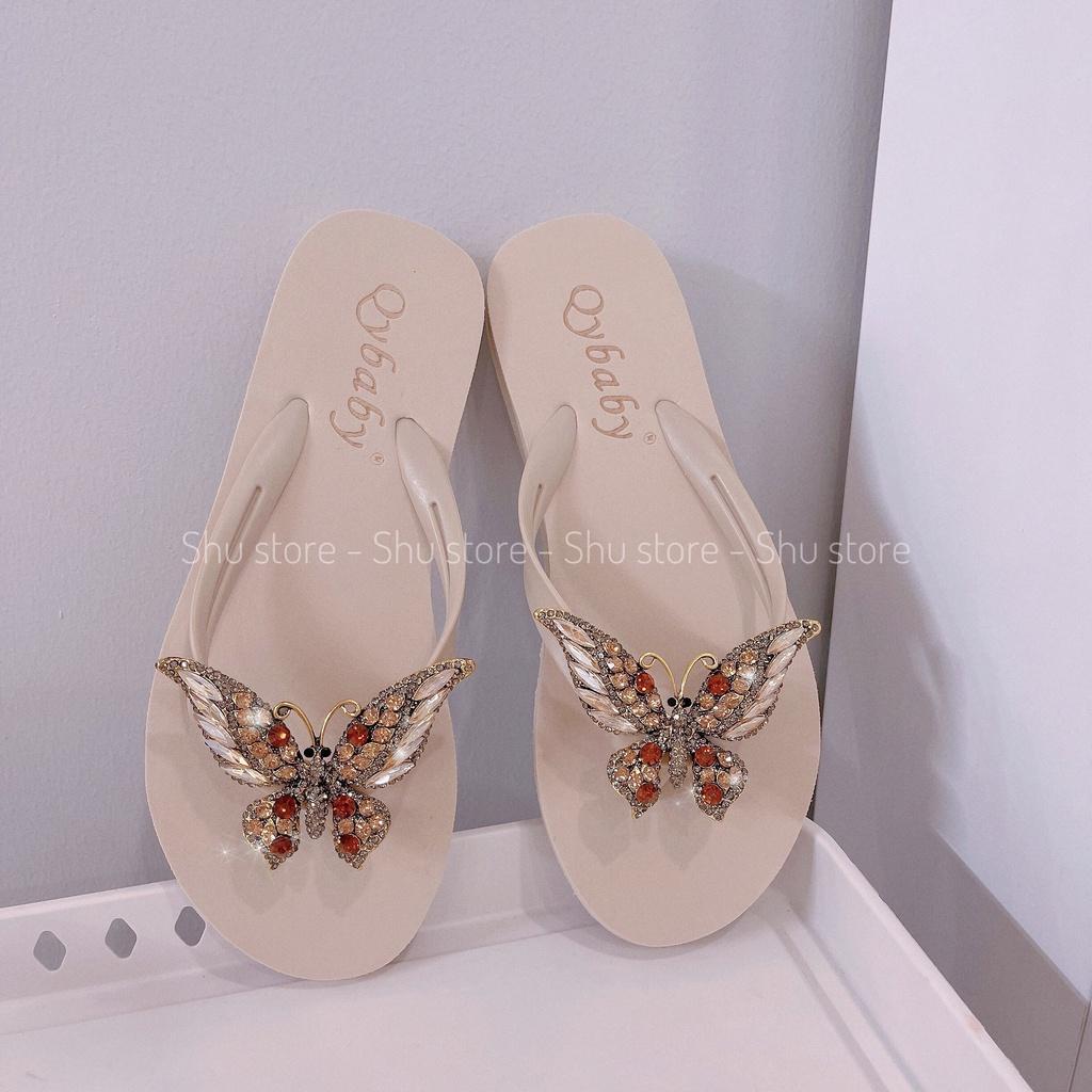 SHU STORE - DÉP KẸP ĐÍNH ĐÁ HÌNH BƯỚM - DÉP KẸP ĐÍNH ĐÁ NỮ QUẢNG CHÂU CAO CẤP